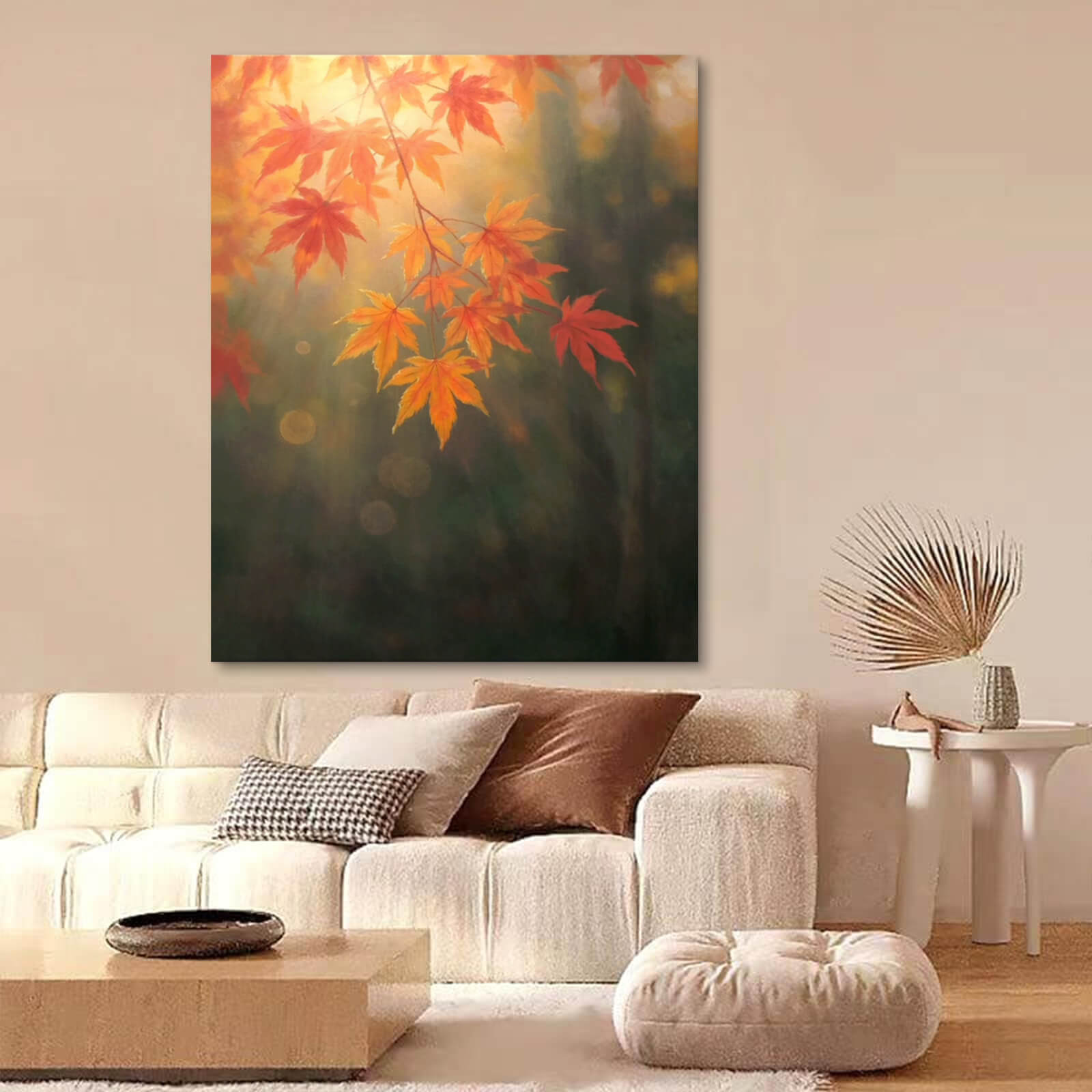 Autumn Maple Leaves Canvas Oil Painting Home Wall Decor #GLF1790