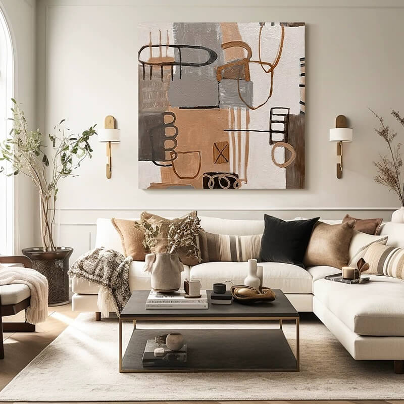 Abstract Canvas Oil Painting Wall Art Decor #ABS1800