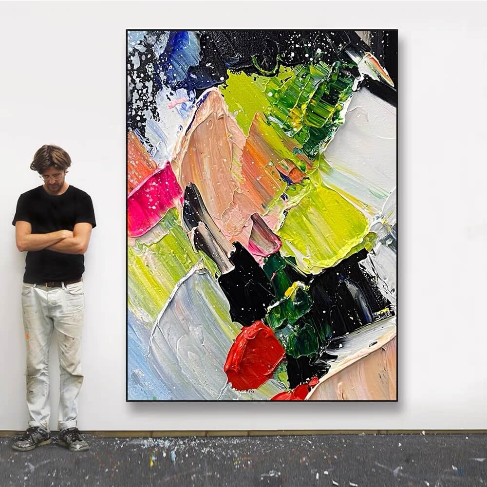 Abstract Canvas Oil Painting Wall Art Decor #ABS1433