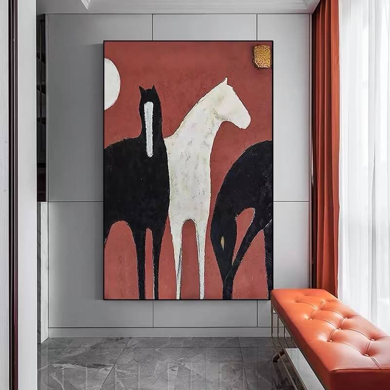 Horse Canvas Oil Painting Wall Art Decor #ABS1538