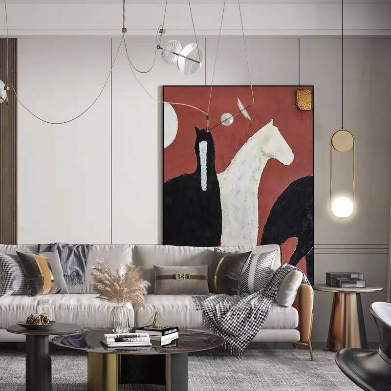 Horse Canvas Oil Painting Wall Art Decor #ABS1538