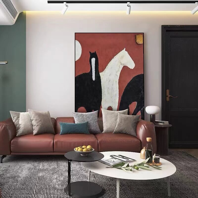Horse Canvas Oil Painting Wall Art Decor #ABS1538
