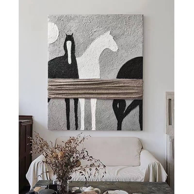 Horse Canvas Oil Painting Wall Art Decor #ABS1682