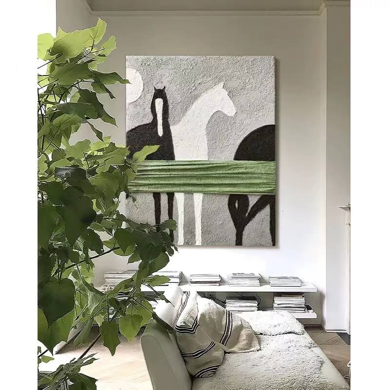 Horse Canvas Oil Painting Wall Art Decor #ABS1682