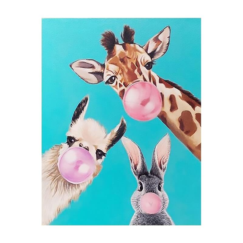 Cute Animals Canvas Oil Painting Wall Art Decor #ANM1760