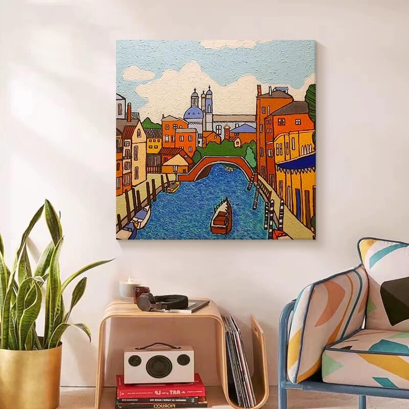 Architecture Canvas Oil Painting Wall Art Decor #ABS1602
