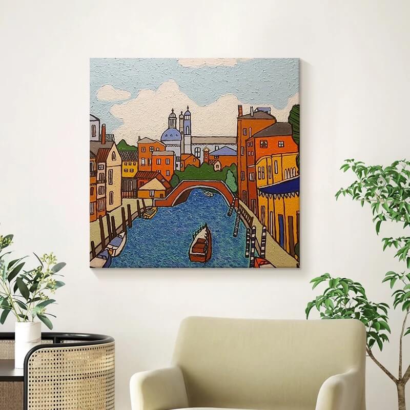 Architecture Canvas Oil Painting Wall Art Decor #ABS1602