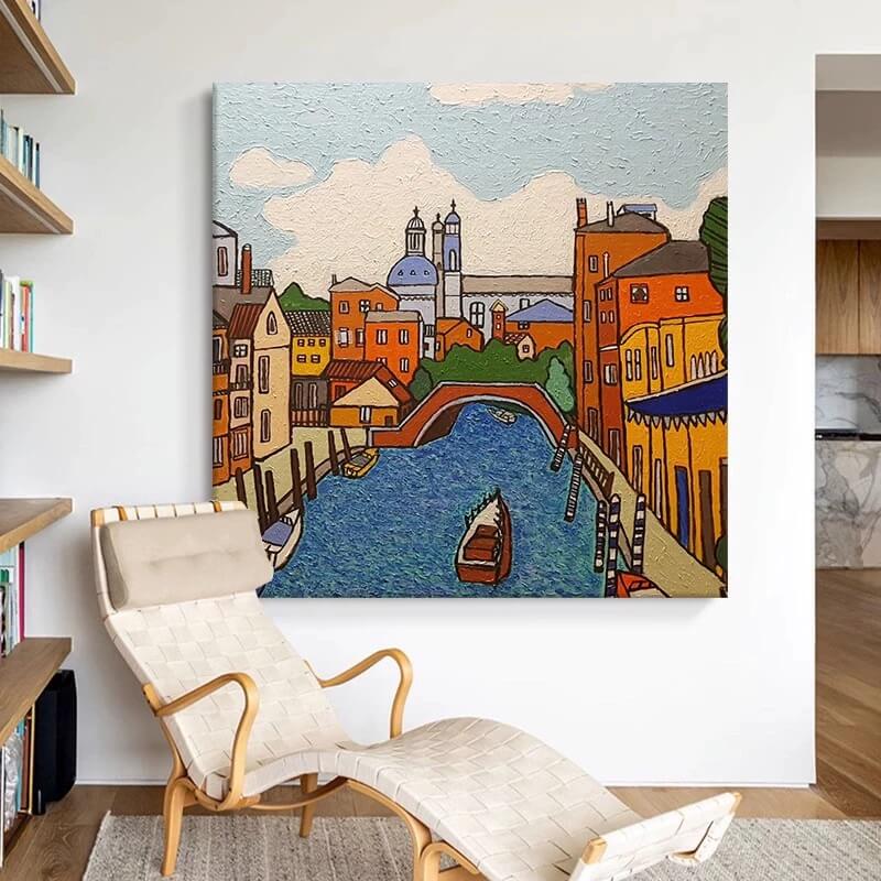 Architecture Canvas Oil Painting Wall Art Decor #ABS1602