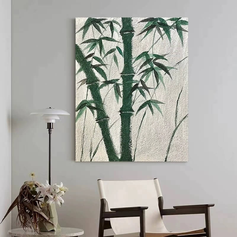 Bamboo Canvas Oil Painting Wall Art Decor #GLF1774