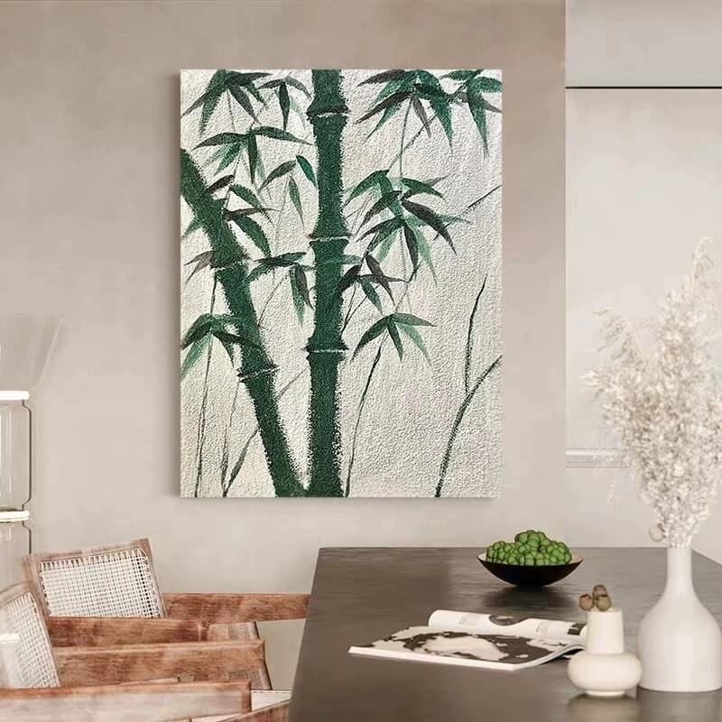 Bamboo Canvas Oil Painting Wall Art Decor #GLF1774