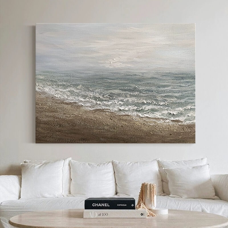 Beach Canvas Oil Painting Wall Art Decor #ABS1594
