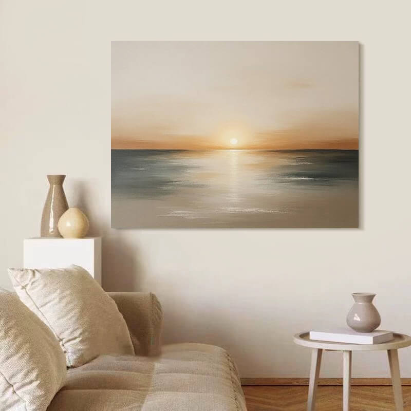 Beach Canvas Oil Painting Wall Art Decor #abs1822