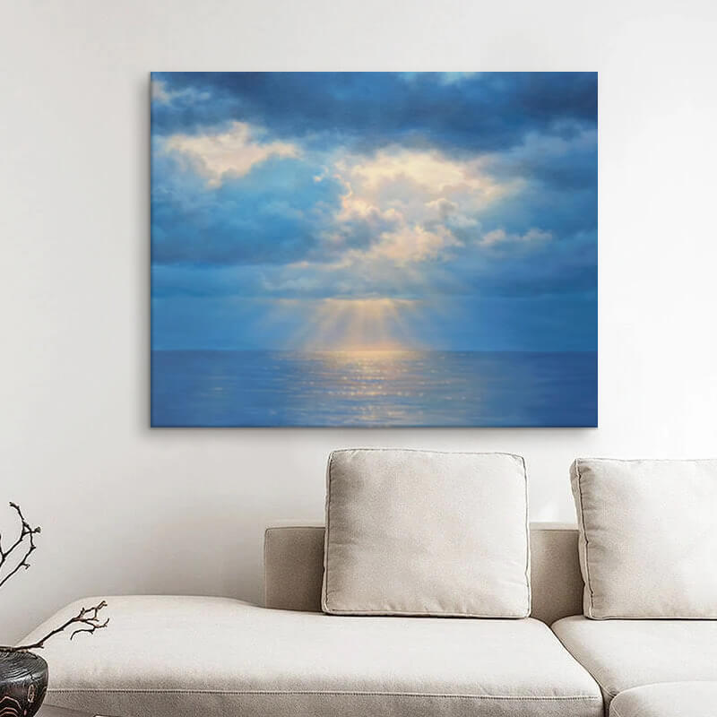 Beach Canvas Oil Painting Wall Art Decor #BEC1762