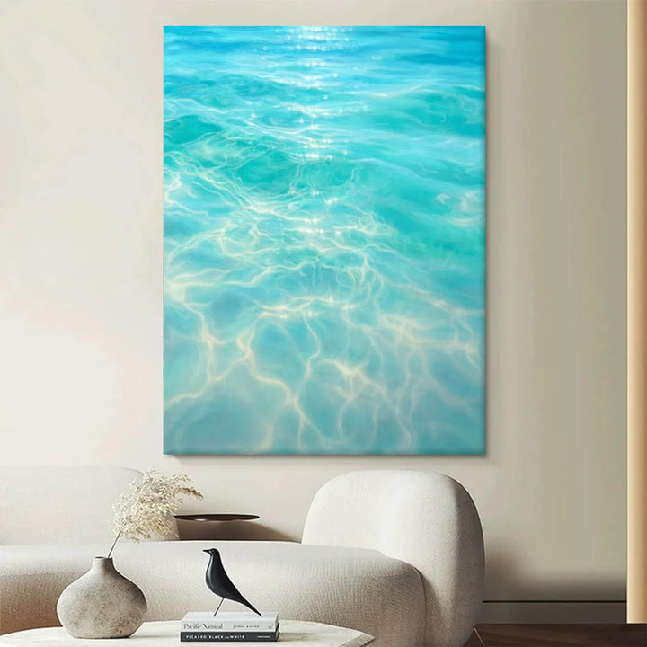 Clear Seawater Canvas Oil Painting Wall Art Decor #bec1760