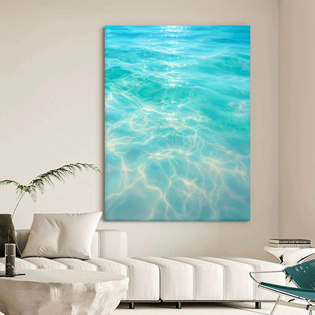 Clear Seawater Canvas Oil Painting Wall Art Decor #bec1760
