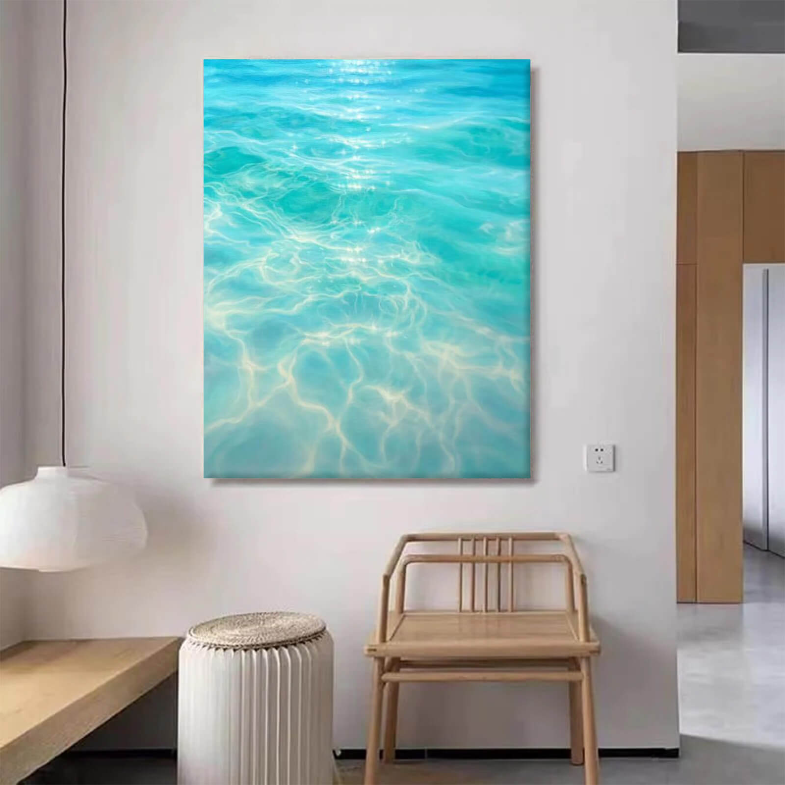 Clear Seawater Canvas Oil Painting Wall Art Decor #bec1760