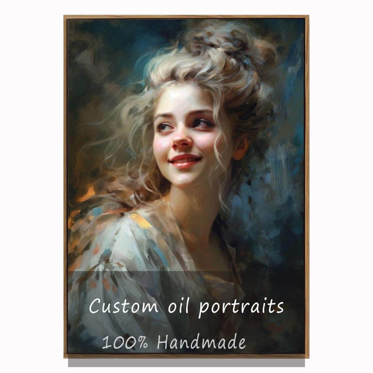 Custom Hand-painted Oil Portraits from Your Photos - Vertical & Horizontal