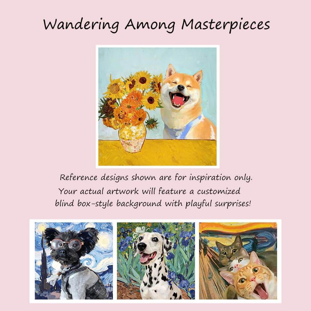 Custom Hand-painted Oil Portraits from Your Photos - Square