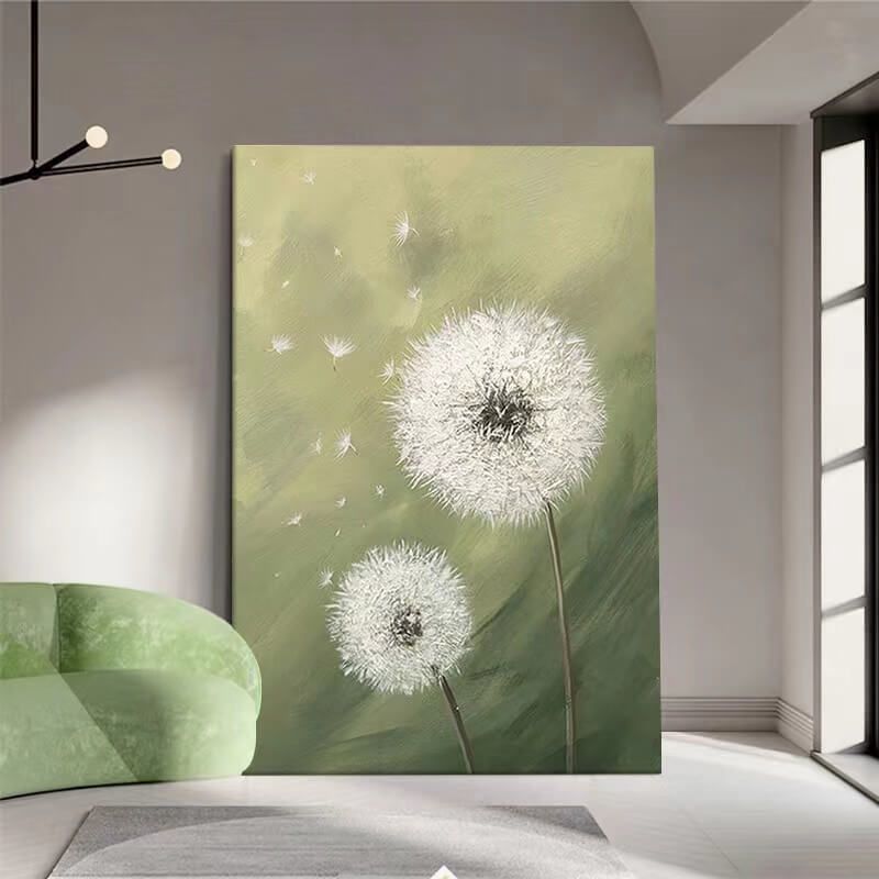 Dandelion Flower Canvas Oil Painting Wall Art Decor #FLC1762