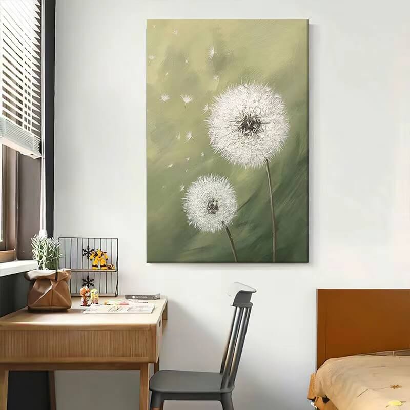 Dandelion Flower Canvas Oil Painting Wall Art Decor #FLC1762