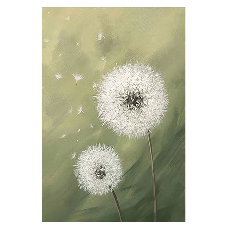 Dandelion Flower Canvas Oil Painting Wall Art Decor #FLC1762