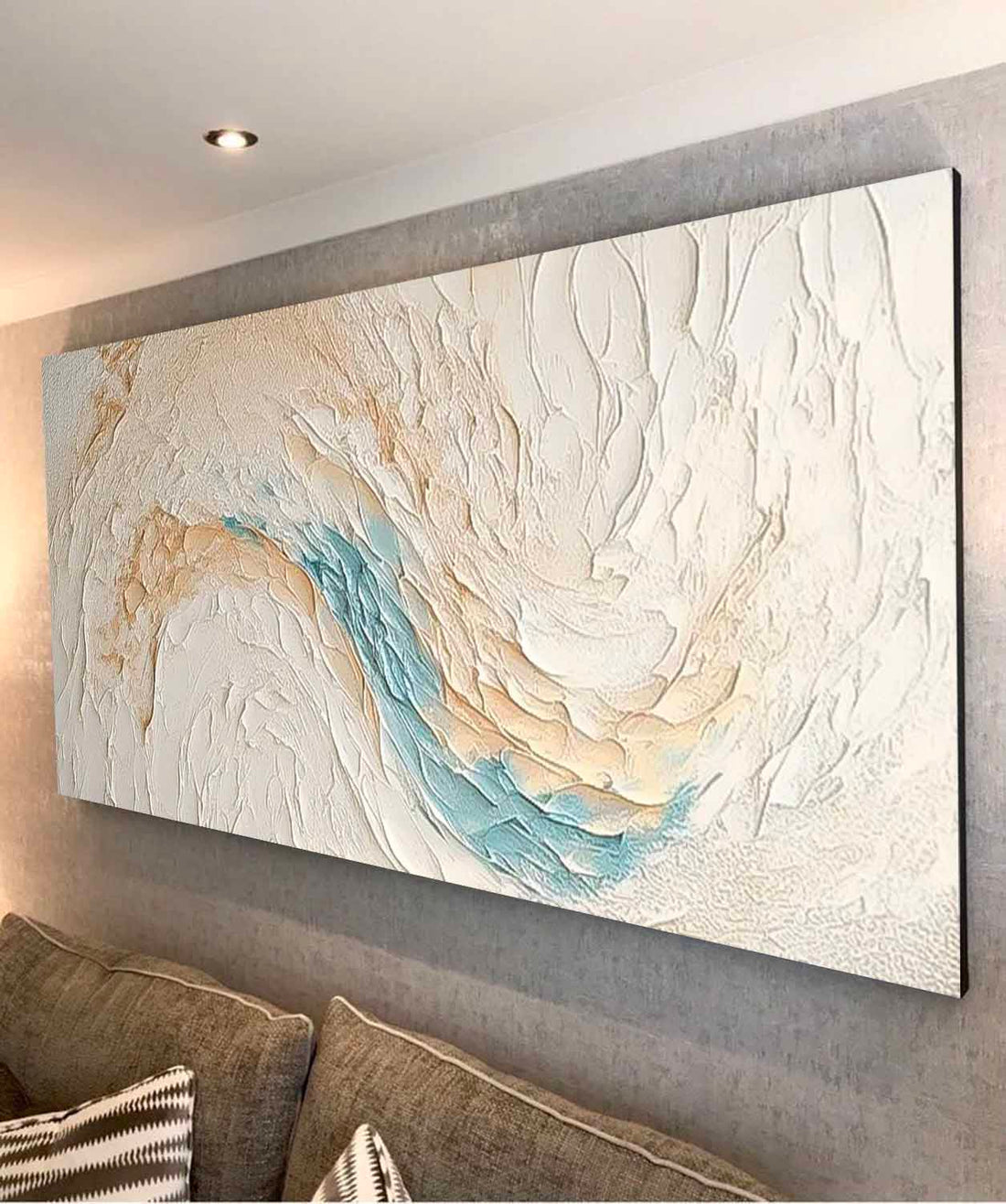 Beach & Ocean Canvas Oil Painting Wall Art Decor #BEC020 30''x 60'' 76 x 153 CM