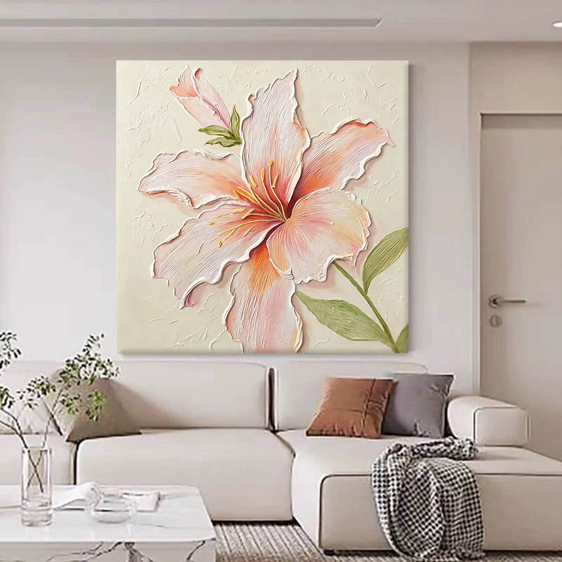 Lily Flower Canvas Oil Painting Wall Art Decor #GLF1775