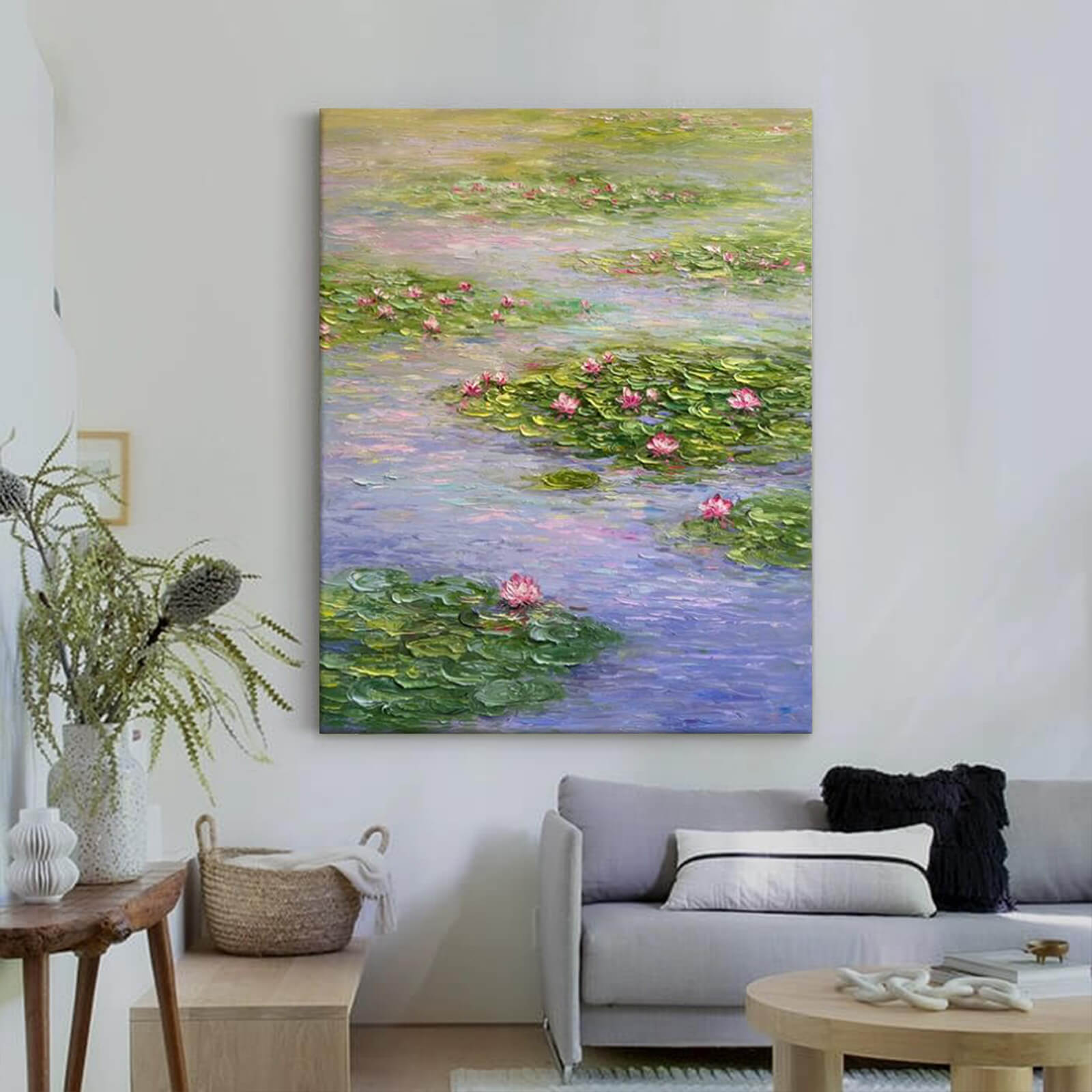 Lotus Canvas Oil Painting Wall Art Decor #GLF1777