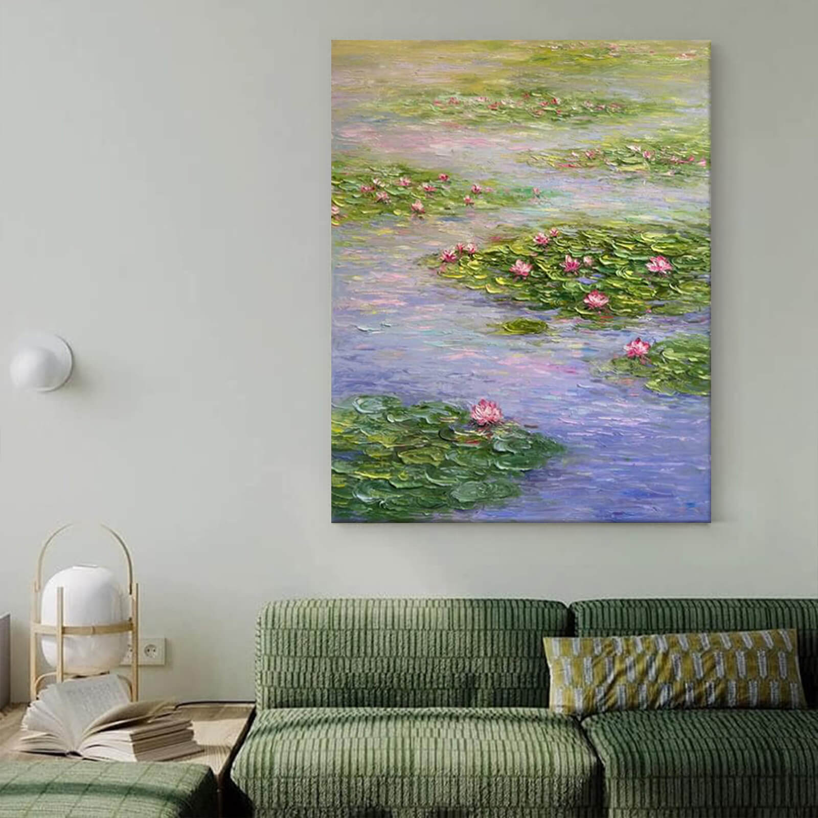 Lotus Canvas Oil Painting Wall Art Decor #GLF1777