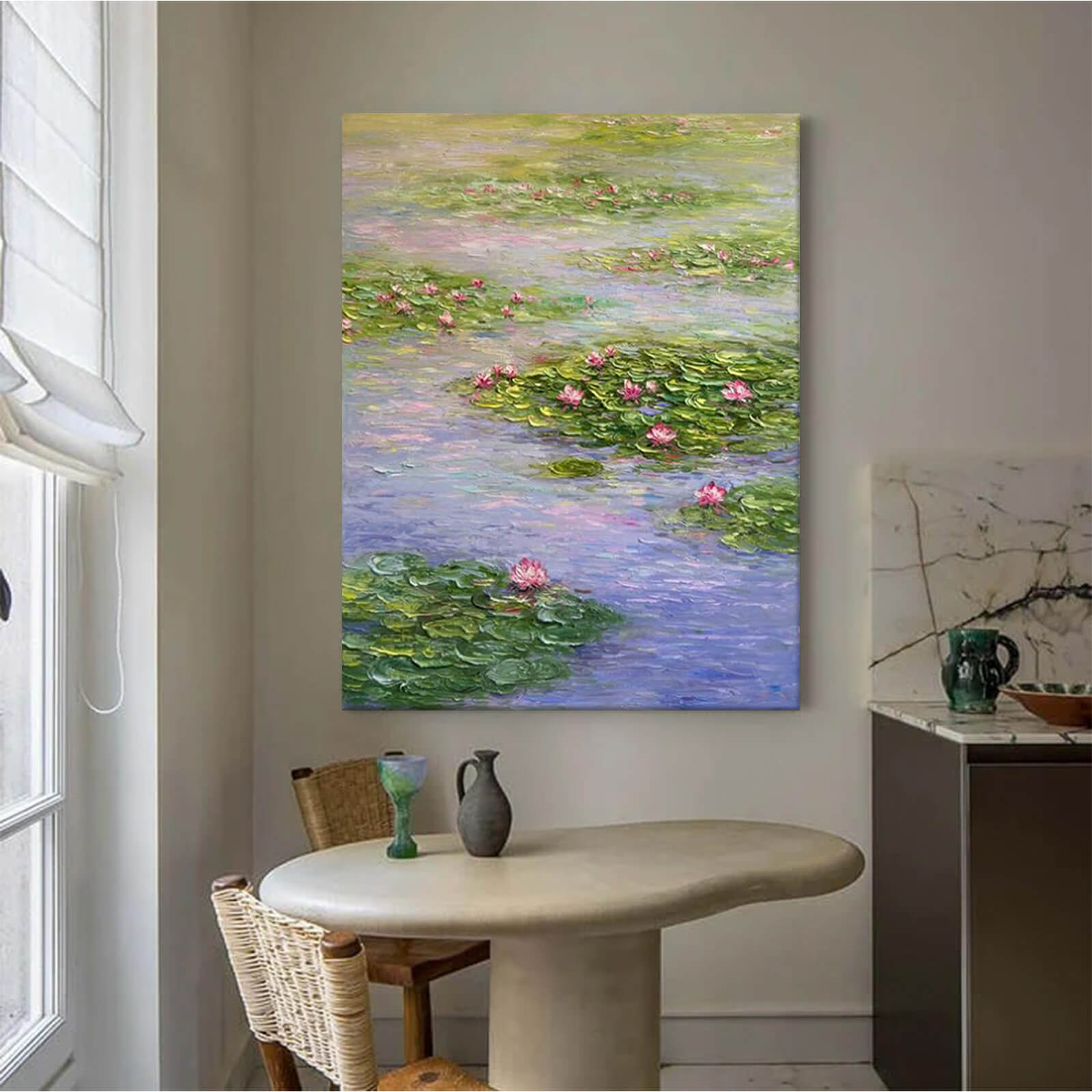 Lotus Canvas Oil Painting Wall Art Decor #GLF1777