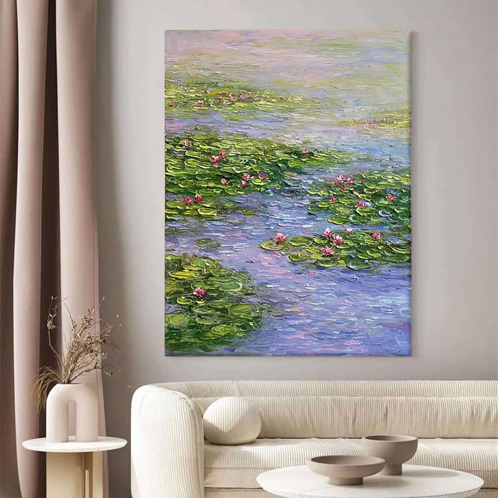 Lotus Canvas Oil Painting Wall Art Decor #GLF1776