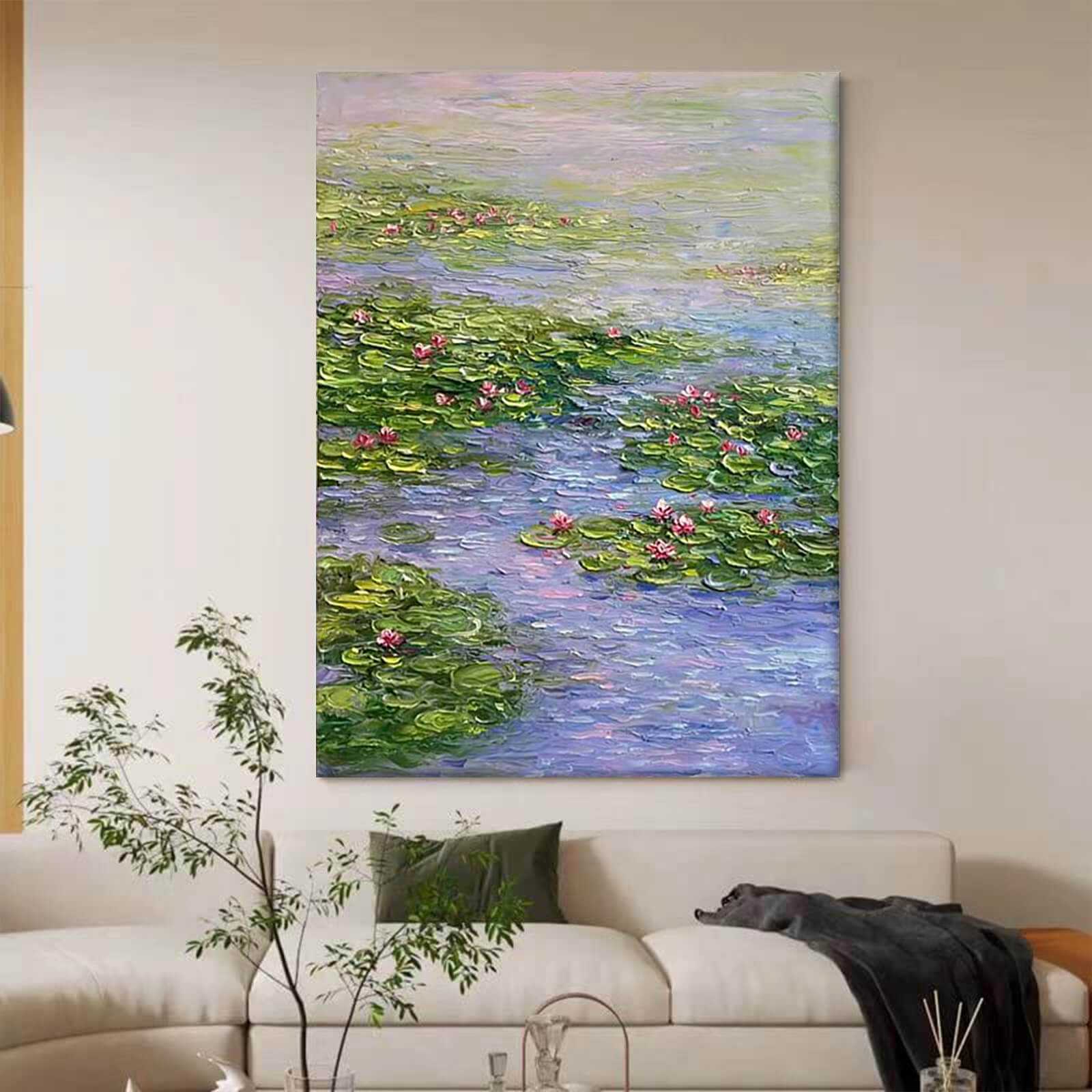 Lotus Canvas Oil Painting Wall Art Decor #GLF1776