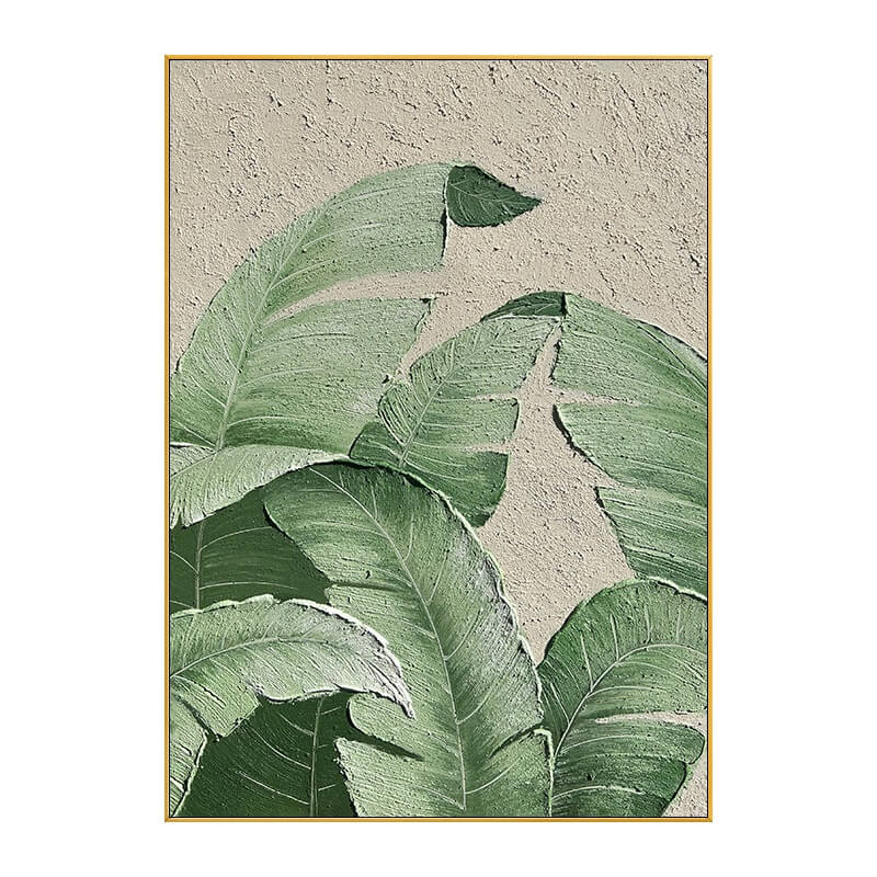 Green Leaves Canvas Oil Painting Wall Art Decor #GLF1766