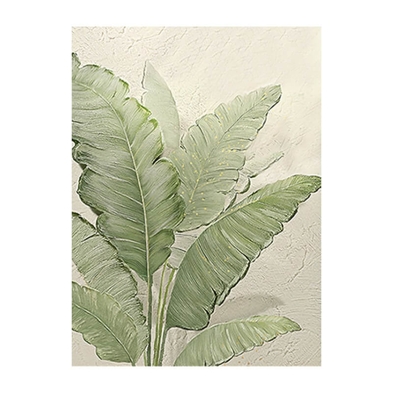 Green Leaves Canvas Oil Painting Wall Art Decor #GLF1772