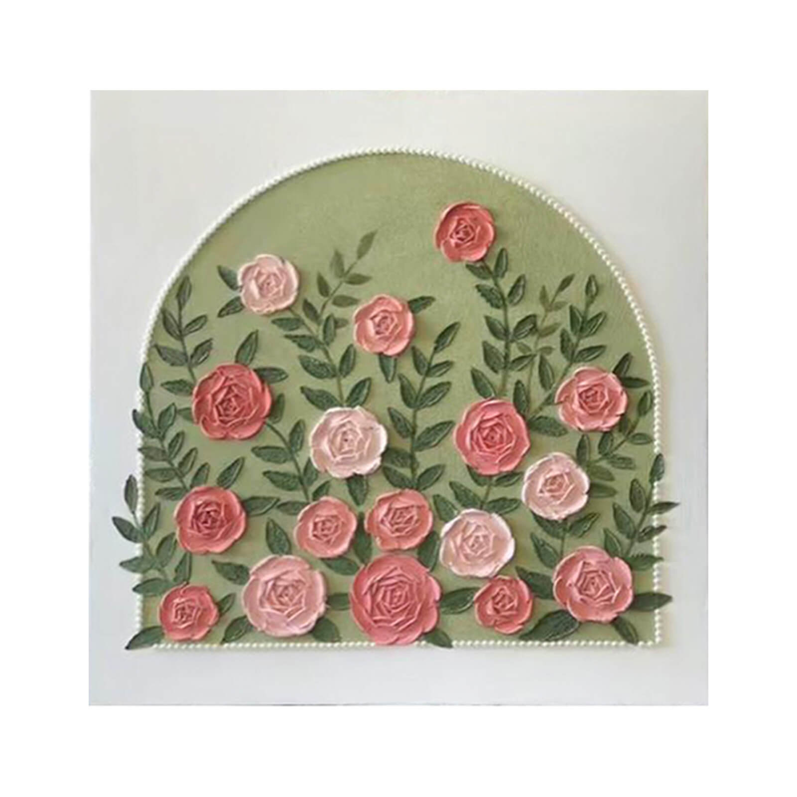 Rose 3D Thick-Textured Canvas Oil Painting Wall Art Decor #GLF1778