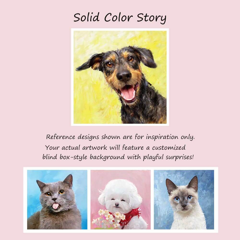 Custom Hand-painted Oil Portraits from Your Photos - Square