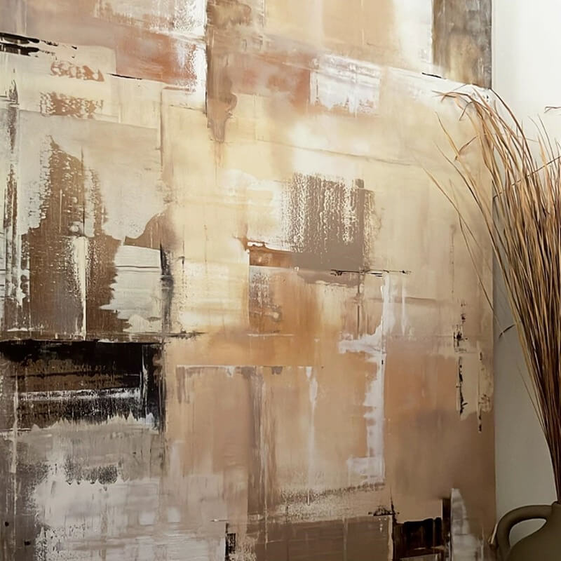 Pintura abstracta Wabi-Sabi #wbsb21e120