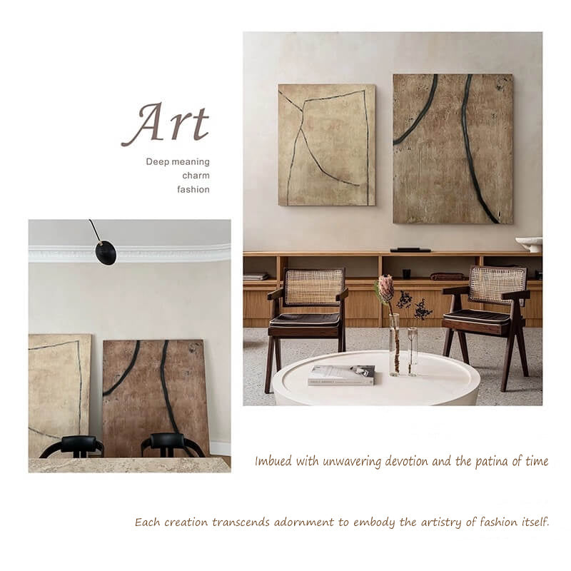 Pintura abstracta Wabi-Sabi #wbsb21e128