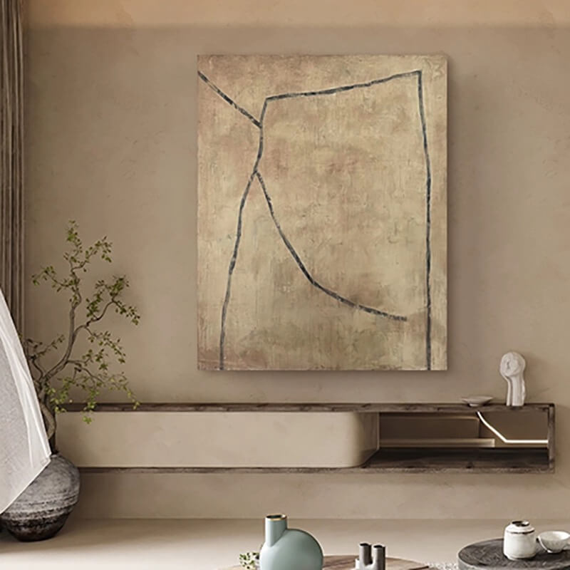 Pintura abstracta Wabi-Sabi #wbsb21e128