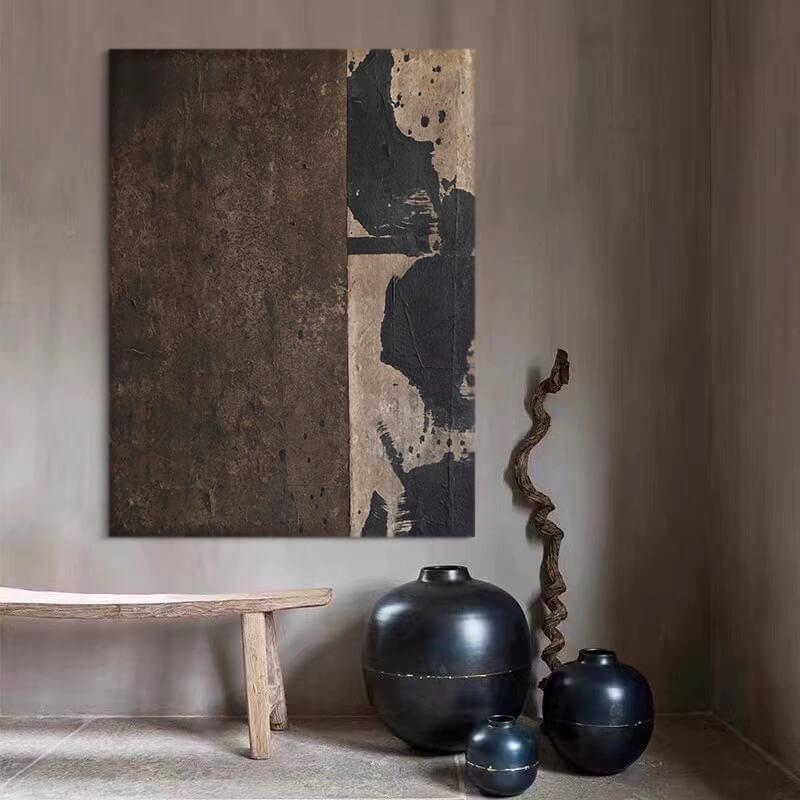 Pintura abstracta Wabi-Sabi #wbsb21e130