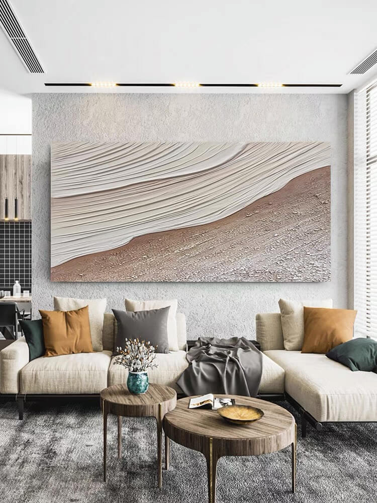 Beach Abstract Art Hand Painted Oil Painting #BEC21e38