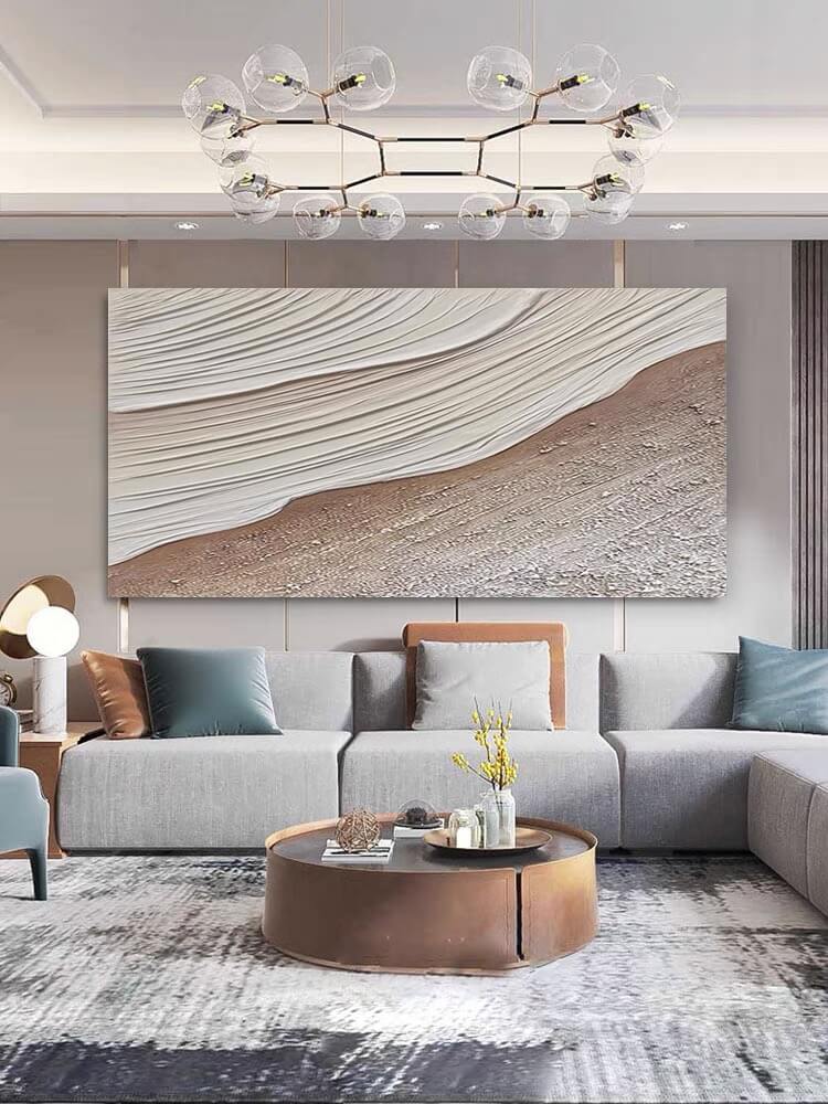Beach Abstract Art Hand Painted Oil Painting #BEC21e38