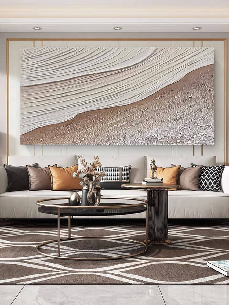 Beach Abstract Art Hand Painted Oil Painting #BEC21e38