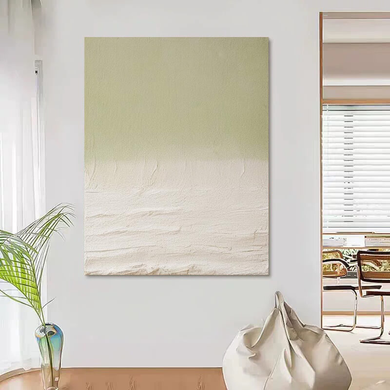 Abstract Canvas Oil Painting Sage Green Wall Art Decor #ABS1765