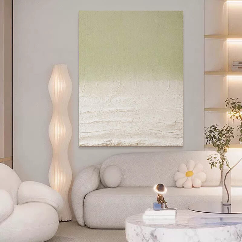 Abstract Canvas Oil Painting Sage Green Wall Art Decor #ABS1765