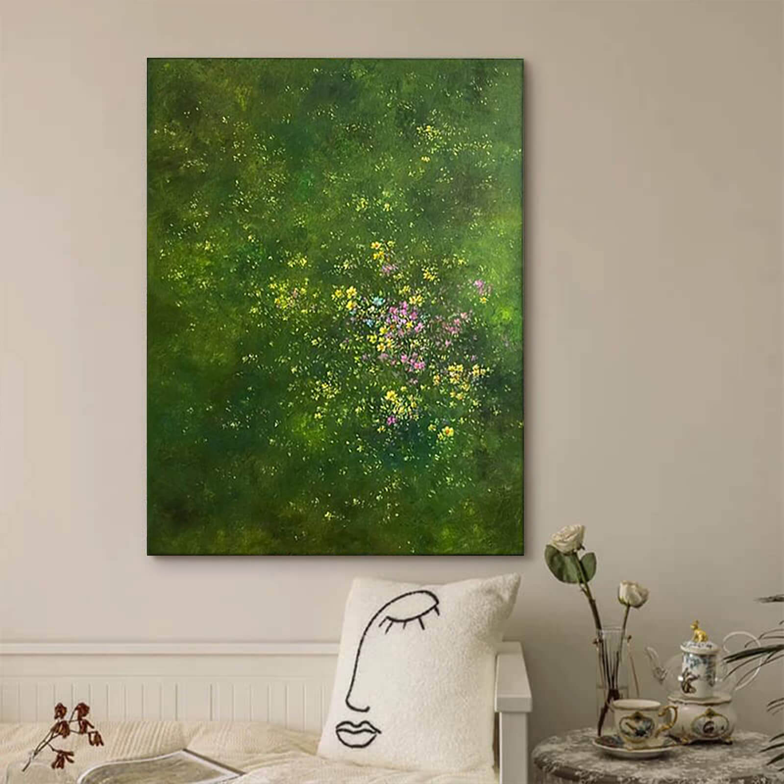 Wildflower Canvas Oil Painting Wall Art Decor #GLF1779